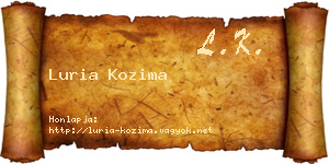 Luria Kozima névjegykártya